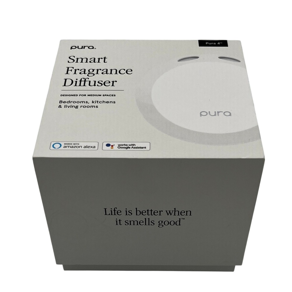 Pura 4 Smart Fragrance Diffuser Home White New WiFi App Alexa Google Assistant